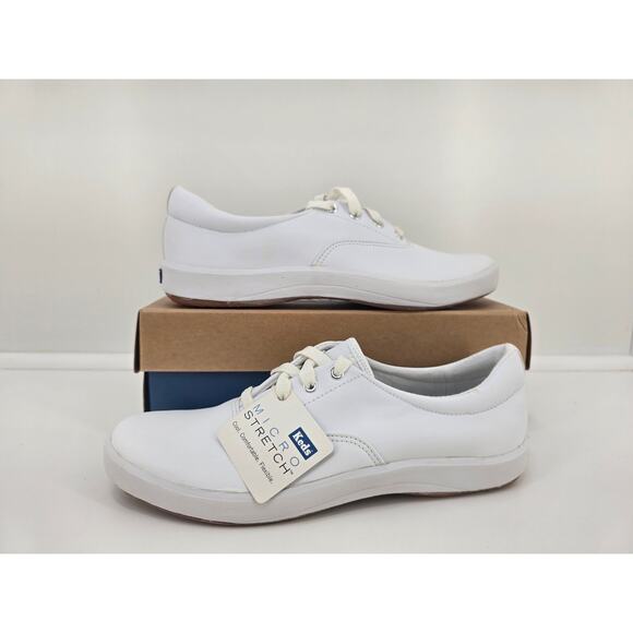 Keds White Leather Andie CVO Micro Stretch Women's Sneakers Size W 9S EU 40 - Picture 1 of 9